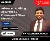 CA Final Advanced Auditing, Assurance & Professional Ethics (Regular) Video Lectures in English by CA Pragnesh Kanabar (Mobile, 2 Views, 24 Months)